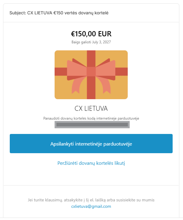 Dovanų kortelė